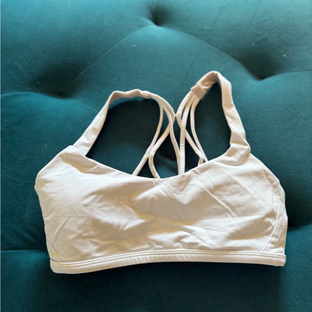 Lululemon Athletica Cream Sports Bra with Strappy Back